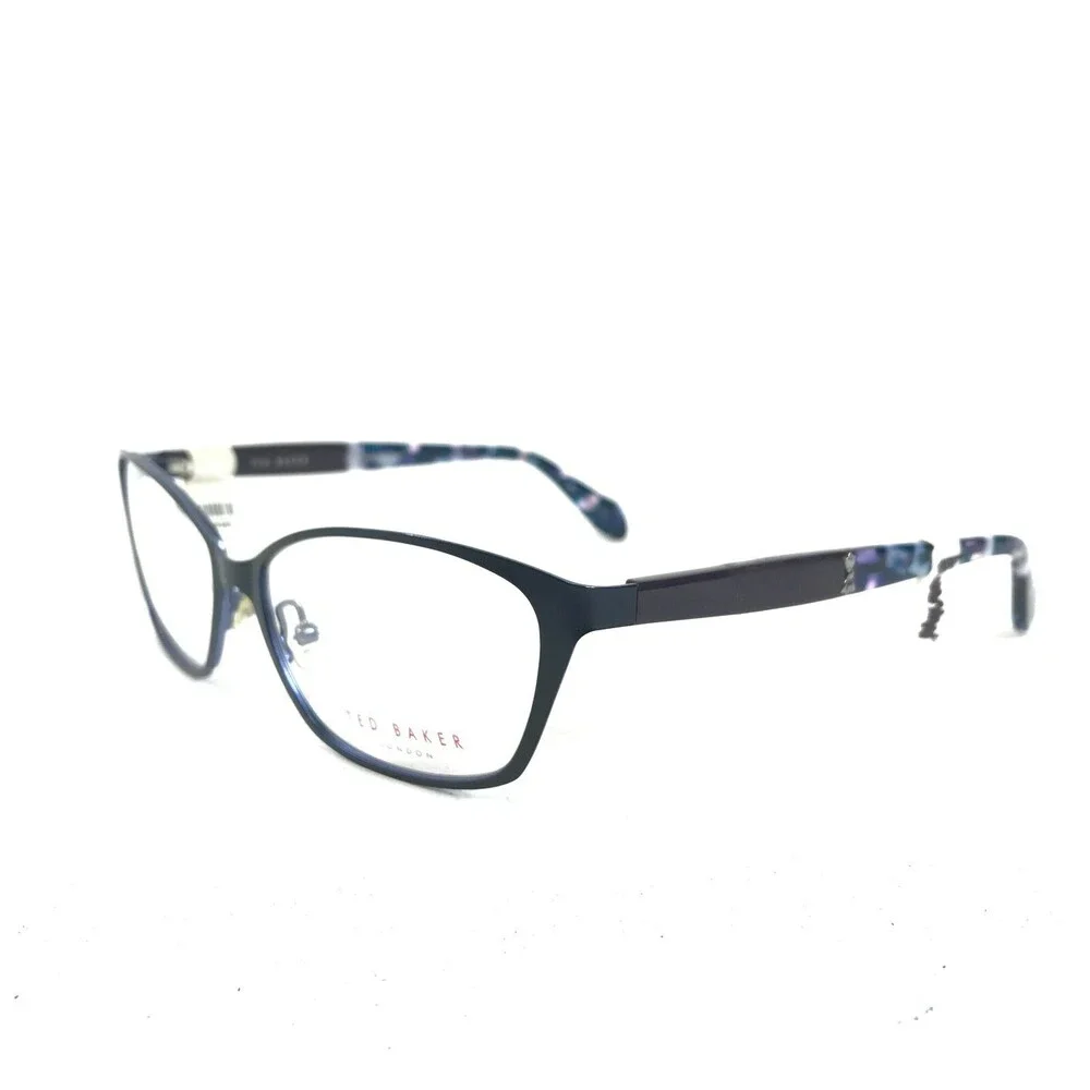 Ted Baker Eyeglasses Frames B225 NAV Blue Cat Eye Full Wire Rim 54-15-135
